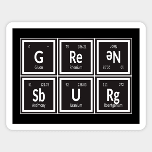 Greensburg City | Periodic Table of Elements Magnet